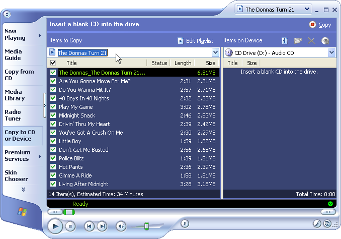 Windows Media Player Playlist