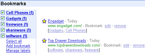 Google Bookmarks