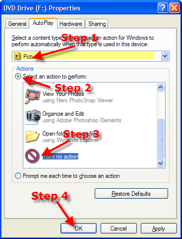 Windows Picture AutoPlay Properties