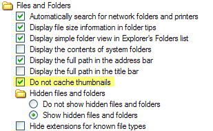 thumbnail cache