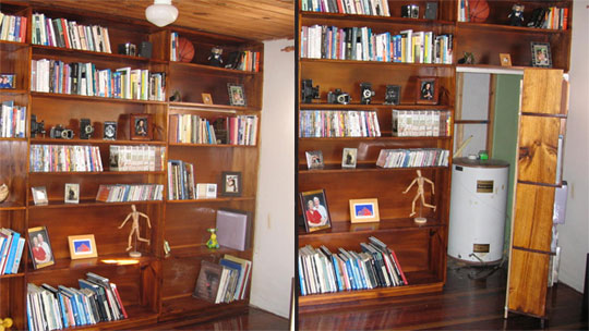 Build A Secret Bookshelf Compartment Baseball Beer Travel And